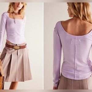 We The Free Can’t Let Go Long Sleeve T Shirt Lilac‎ Frost Purple Med